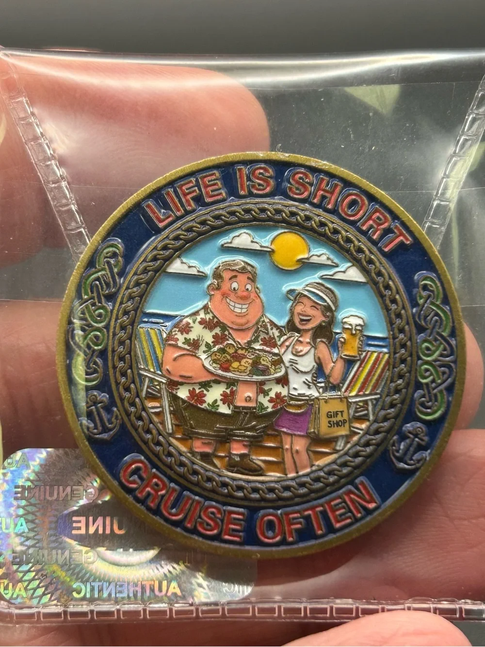 Life Is Short Cruise Often Decorative Challenge Coin